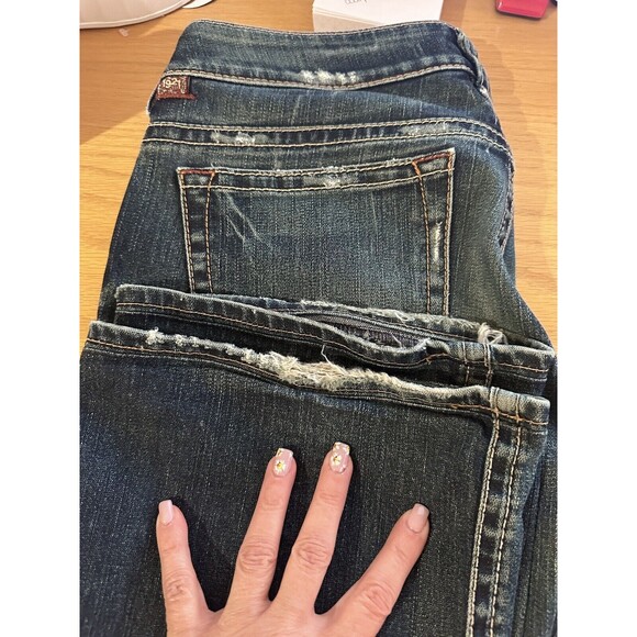 1921 Women's Distressed 29/32 Denim Blue Jeans - Picture 5 of 13